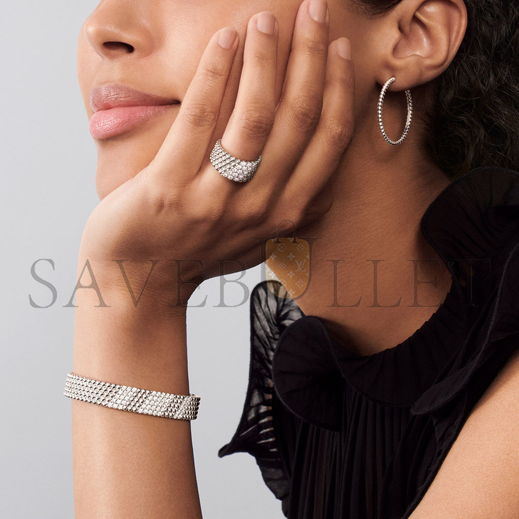 VAN CLEEF ARPELS PERLÉE DIAMOND BRACELET, 5 ROWS OF DIAMONDS, LARGE MODEL VCARRPGZA00